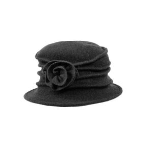 NWT Toucan ~ PACKABLE WOOL FELT ROSETTE CLOCHE HAT 🖤